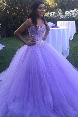 Robe de bal de col en cœur en tulle belle manche nulle naturel