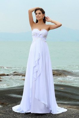 Robe de mariée distinguee longue fermeutre eclair manche nulle avec chiffon