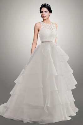 Abito da Sposa con Fusciacca Ball Gown in Taffeta Cuore in Organza A-Line