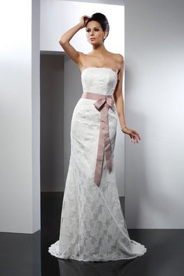 Abito da Sposa Elegante Alta Vita Vintage Sirena Coda A Strascico Cappella