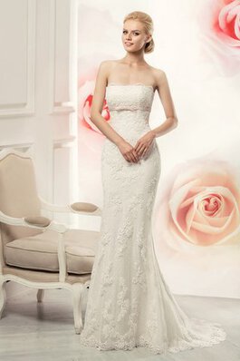 Glamouroso&Dramatico Vestido de Novia de Apliques de Cola Capilla de Hasta el suelo