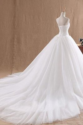 Tüll Herz-Ausschnitt Spitze Brautkleid mit Bordüre aus Organza