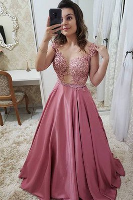 Ärmellos A-Line Prinzessin Zart Abendkleid mit Applikation