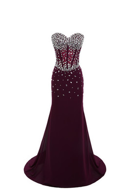 Empire trägerlos Empire Taille Kirche Elegantes sittsames Abendkleid