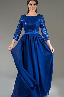 Robe de bal discrete plissage avec chiffon en tissu pailleté ligne a