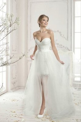 Robe de mariée décontracté mode collant manche nulle textile en tulle