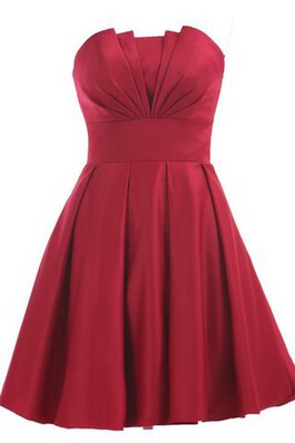 Robe demoiselle d'honneur bref avec lacets avec ruban en satin a-ligne