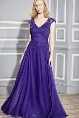 Plissiertes Reißverschluss Spitze romantisches Ballkleid mit Applikation aus Chiffon