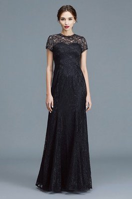 Kurze Ärmeln Meerjungfrau Bodenlanges Brautmutterkleid mit Schaufel Ausschnitt mit Bordüre