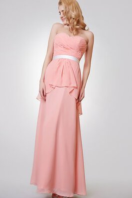 Robe demoiselle d'honneur distinguee avec chiffon de lotus a-ligne entrecroisé