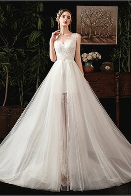 Elegante Vestido de Novia de Bonita de Cola Corte de Iglesia