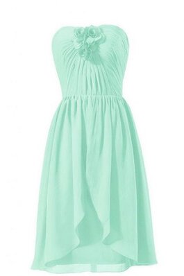 Robe demoiselle d'honneur naturel avec gradins fermeutre eclair a-ligne avec chiffon