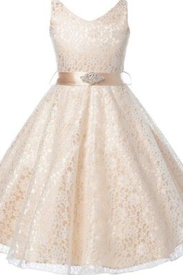 Robe de cortège enfant naturel avec cristal manche nulle fermeutre eclair ligne a