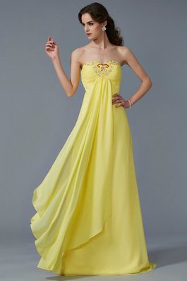 Perlenbesetztes Prinzessin A Linie Anständiges Ballkleid aus Chiffon