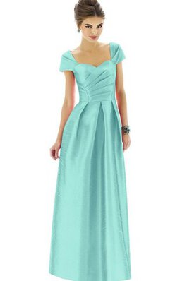 Robe demoiselle d'honneur avec sans manches col en forme de cœur