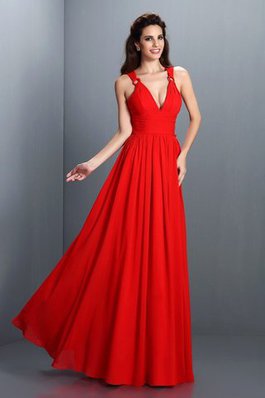 Robe demoiselle d'honneur plissage sexy de princesse avec zip en chiffon