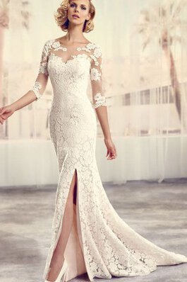 Robe de mariée romantique attirent luxueux femme branché de traîne moyenne