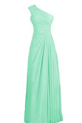 A-Line Chiffon normale Taille bodenlanges prächtiges Brautjungfernkleid