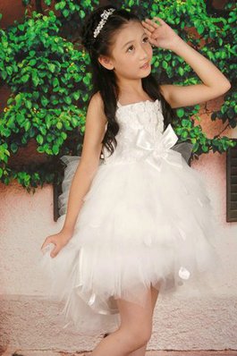 Abito da Cerimonia Bambini Principessa Conotta A-Line in Tulle Allacciato