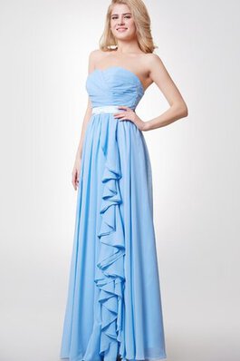 Robe demoiselle d'honneur avec zip longueru au niveau de sol a-ligne de lotus