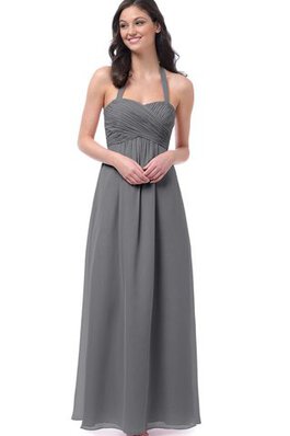 Robe demoiselle d'honneur long croisade ruché de tour de ceinture en haute