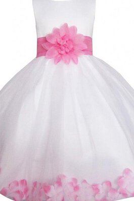 Robe de cortège enfant en tulle ligne a avec nœud à boucles manche nulle