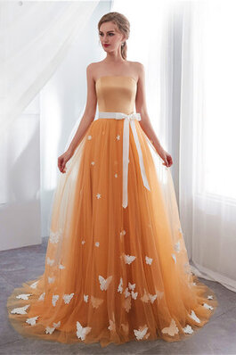 Robe de bal en salle splendide cordon textile en tulle modeste