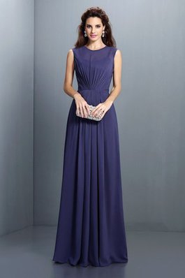 Prinzessin A Linie Plissiertes Normale Taille Brautjungfernkleid mit Drapierung