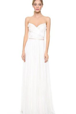 Robe de mariée informel naturel ceinture en étoffe de fourreau avec chiffon