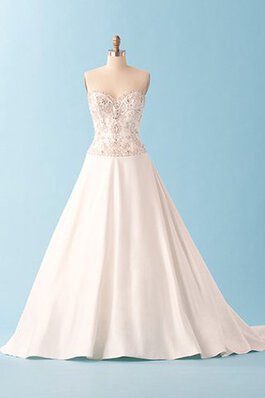 Robe de mariée vintage formelle avec perle cordon en satin