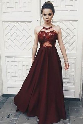 Ärmelloses Prinzessin Ehrenvoll A Linie Ballkleid mit Applikation