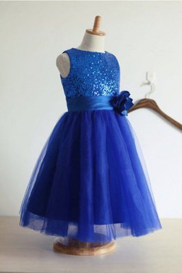 A Linie Juwel Ausschnitt Prinzessin Ärmelloses Sittsames Blumenmädchenkleid