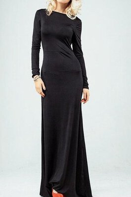 Robe mère de mariée décolleté dans le dos de col haut col en bateau gaine en 3/4 manche