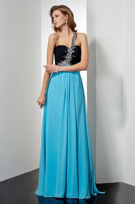 Robe de bal longue de princesse avec sans manches en chiffon a-ligne