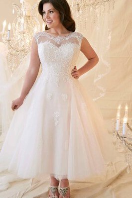 Schaufel-Ausschnitt kurze Ärmeln drapiertes luxus knöchellanges Brautkleid mit Bordüre