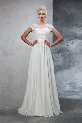 Abito da Sposa A-Line Lungo Classico con Applique Lusso