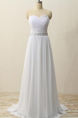 Robe de mariée sobre naturel fermeutre eclair avec sans manches a-ligne