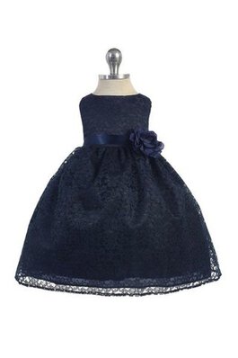 Robe de cortège enfant plissage avec fleurs avec nœud à boucles de mode de bal de lotus