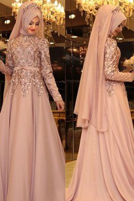 Robe de soirée onirique avec perle de princesse a-ligne elevé