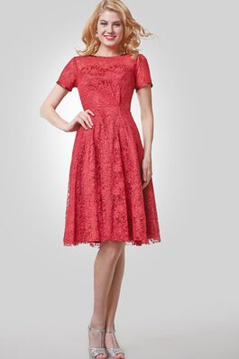 Robe de cocktail romantique facile luxueux a-ligne au niveau de cou