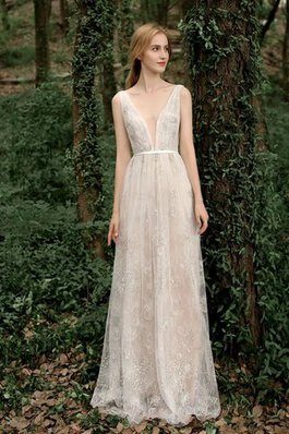 Romántico Vestido de Novia de Natural de Cremallera de Delicado