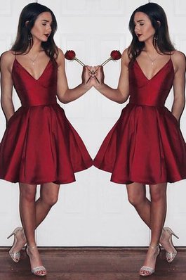 Abito Homecoming in Raso A-Line Naturale Corto Principessa