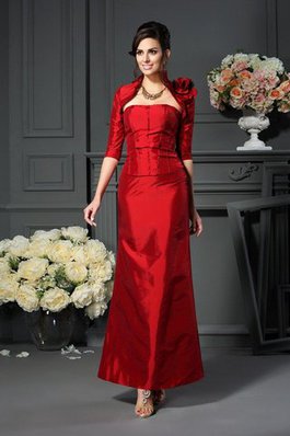 Robe mère de mariée longue de bustier manche nulle avec jacket en taffetas