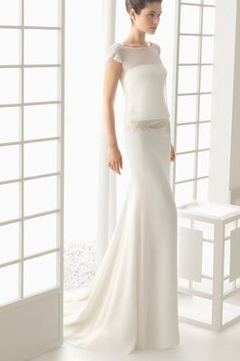 Abito da Sposa Romantico Bassa Vintage Lungo con Ricamo Semplice