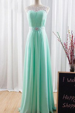 Robe demoiselle d'honneur avec chiffon cordon avec perle a-ligne