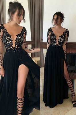Abito da Sera Principessa Naturale in Chiffon A-Line Seducente