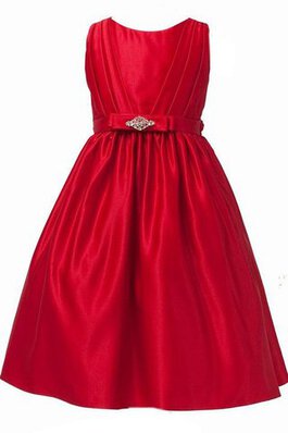 Vestido de Floristas de Corte-A de Abalorio de Volantes Adorno de Sin mangas