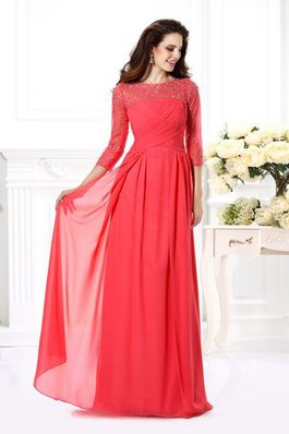 Abito da Sera Cerniera Principessa in Chiffon con Perline Seducente