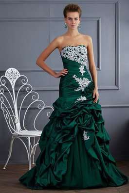 Robe de quinceanera naturel de mode de bal en taffetas manche nulle avec zip