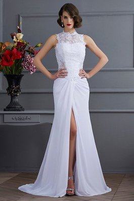 Robe de bal longue elevé de fourreau de traîne courte avec chiffon